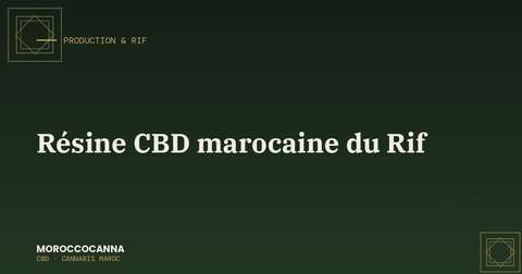 Résine de CBD du Rif marocain